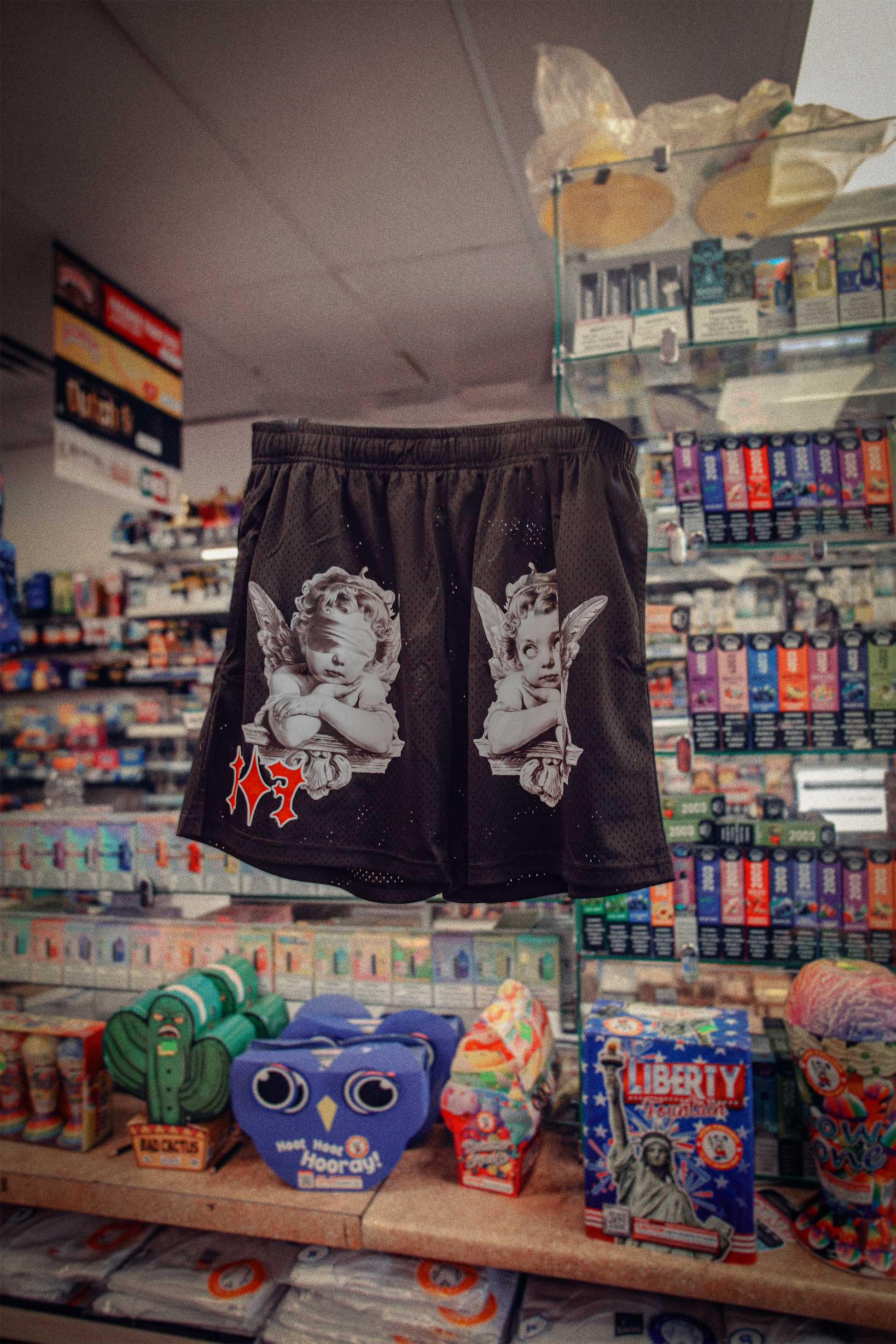 Twin Angels Mesh Shorts
